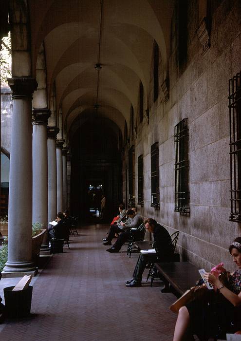 Sep 1967 - Boston, Massachusetts.<br />Alongside the courtyard in the Boston Public Library.