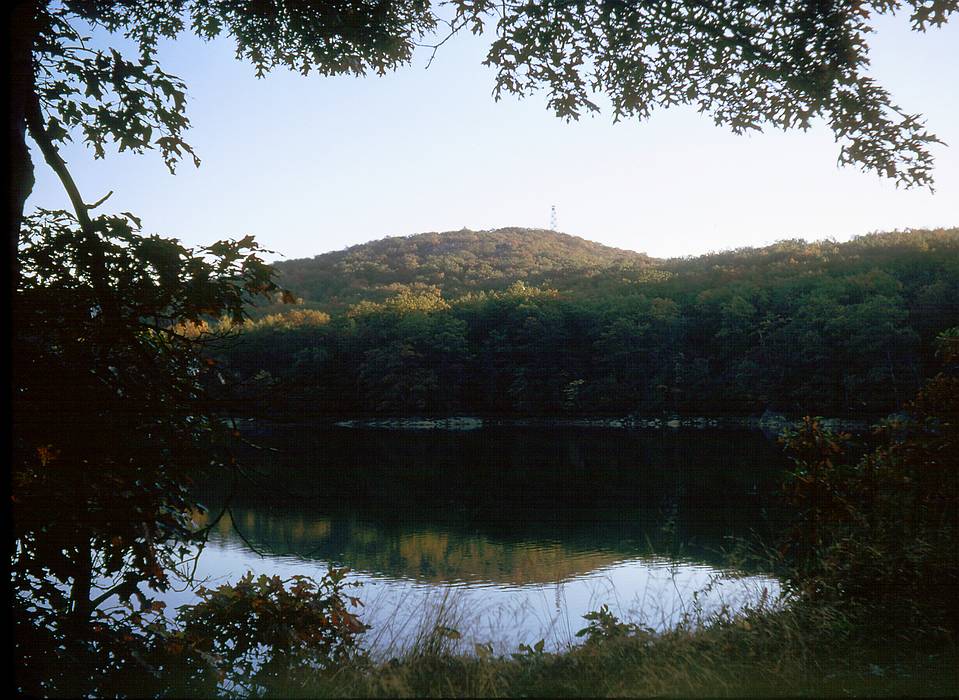 Oct 1967 - Hike along the Hudson River to Beacon Mtn., NY.<br />A Murray Hill Canoe Club event.<br />Beacon Reservoir and Beacon Mountain.
