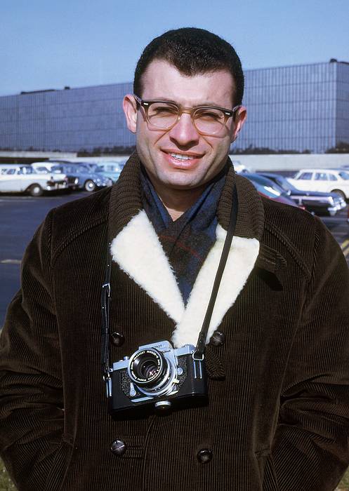 Nov 1967 - Bell Labs, Holmdel, NJ.<br />Sol with his new Nikkormat camera.<br />(This is one of the first shots with my own new Nikkormat.)
