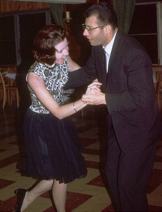 Dec 1967 - Departmental Christmas Party, NJ.<br />Barbara and Sol.