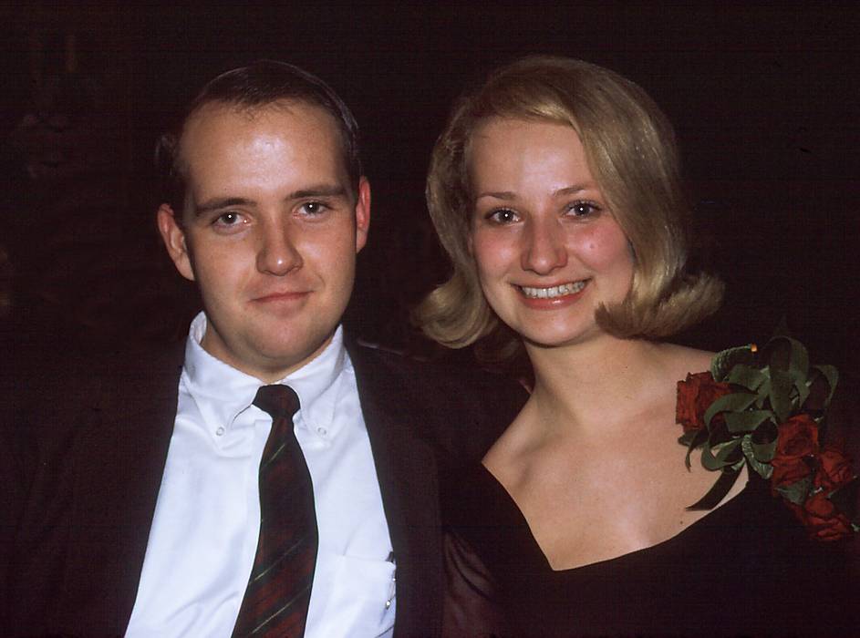 Dec 1967 - Departmental Christmas Party, NJ.<br />Rich and Roseann.