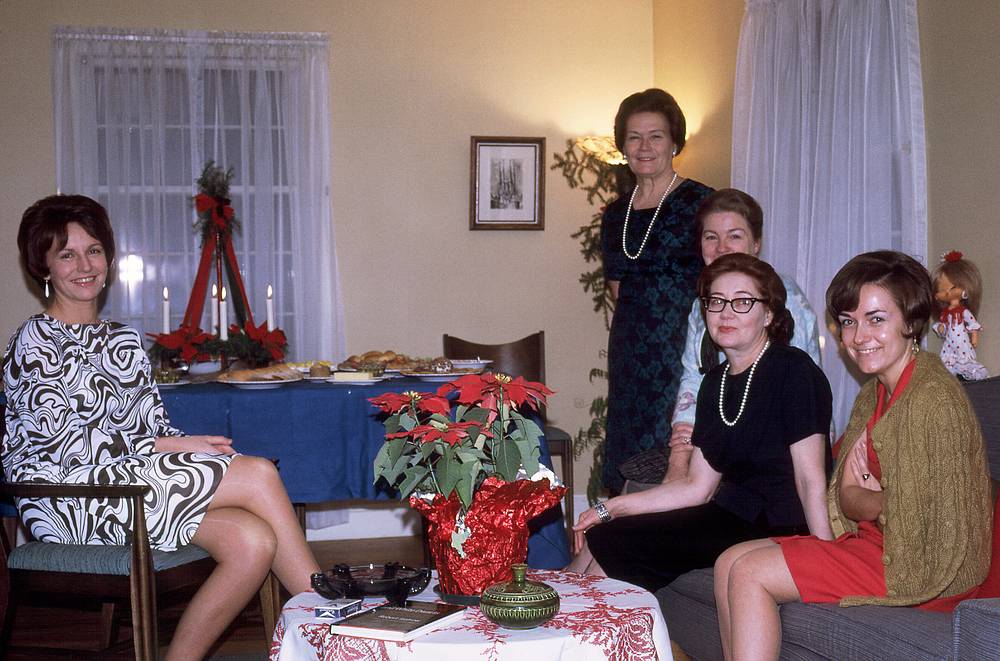 Dec 31, 1967 - At parents house on Hemlock Rd., Boxford, MA.<br />Balva, mother, Mirdza, Velta, and Baiba.