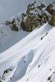 Feb 5, 1968 - Innsbruck, Austria.<br />The steep slopes at Hafelekar.