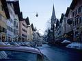 Feb 15, 1968 - KitzbÃ¼hl, Austria.<br />Main street (from Jack's slide).