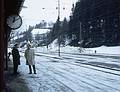 Feb 16, 1968 - KitzbÃ¼hl, Austria.<br />Gerd and Jack waiting for train for Innsbruck.