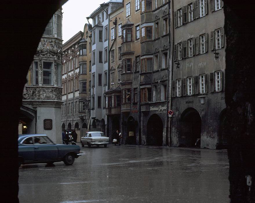 Feb 16, 1968 - Innsbruck, Austria.<br />Old part of town.
