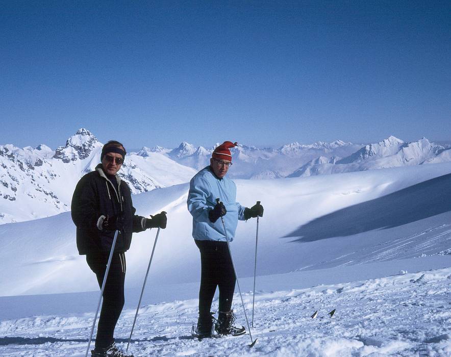 Feb 18, 1968 - St. Antom am Arlberg, Austria.<br />Egils and Jack.