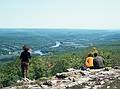 May 25, 1968 - Murray Hill Canoe Club hike along the Appalachian Trail to Sunfish Pond, New Jersey.<br />Barbara and a couple looking down on the Delaware River.