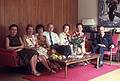 June 8, 1968 - At the Emuts house in Boston, Massachusetts.<br />Dr.Likais (Mrs. Elmuts' sister), Isolde Jansons, Mrs. Elmuts, Rusins Jansons,<br />Hilda (mother), Mrs. Zarins (a visitor from Latvia - no relation), Karlis (father).