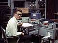 June 27, 1968 - New Jersey Bell telephone office, South Orange, New Jersey.<br />Ken taking notes for the T2 digital line field experiments.