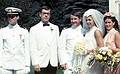 June 29, 1968 - John and Diane's wedding, Waymouth, Massachusetts.<br />A Navy type, Juris, John and Diane, and the maid of honor.