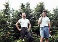 July 14, 1968 - Adirondacks, New York.<br />Egils and Dan on the way up Colden.