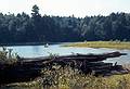 Aug 31, 1968 - St. Regis Pond area in the Adirondacks, New York.<br />Murray Hill Canoe Club trip with Frank Kutyna as my guest and canoeing partner.<br />Frank paddling in the distance.