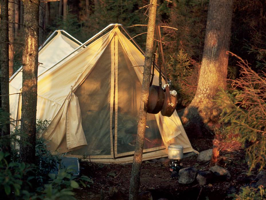 Sept 1, 1968 - St. Regis Pond area in the Adirondacks, New York.<br />Murray Hill Canoe Club trip with Frank Kutyna as my guest and canoeing partner.<br />Our tent.