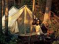 Sept 1, 1968 - St. Regis Pond area in the Adirondacks, New York.<br />Murray Hill Canoe Club trip with Frank Kutyna as my guest and canoeing partner.<br />Our tent.