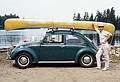 Sept 1, 1968 - St. Regis Pond area in the Adirondacks, New York.<br />Murray Hill Canoe Club trip with Frank Kutyna as my guest and canoeing partner.<br />Frank and Egils'  VW at the shore of Upper St. Regis Lake.