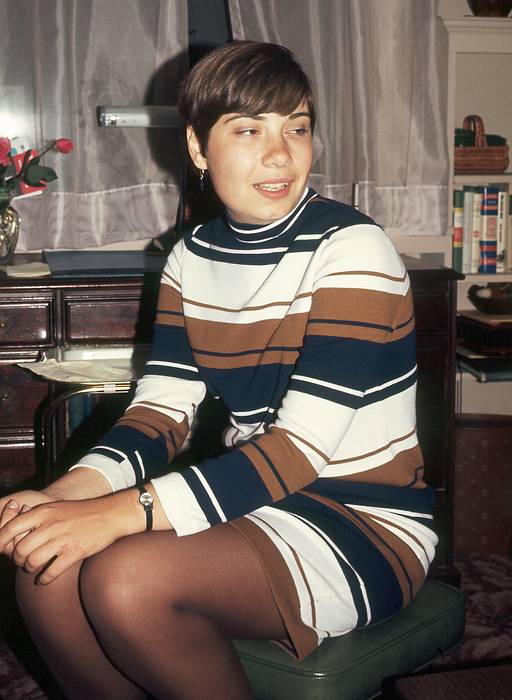 Sept14, 1968 - At Eriks and Velta's, Jamaica Plain, Boston, Massachusetts.<br />Juris' girl friend Shery.