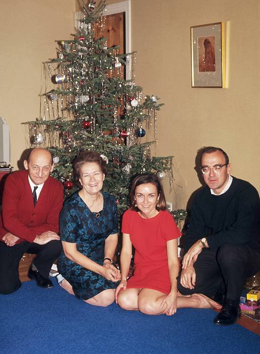 Dec 25, 1968 - At parents' home at Hemlock Rd, Boxford, Massachusetts.<br />Karlis, Hilda, Baiba, and Egils.