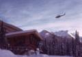 Dec 29, 1973 - Calgary, Alberta, to Spillimacheen, British Columbia, Canada.<br />Helicopter departs Canadian Mountain Holidays' Bugaboo Lodge for the last of the skiers.