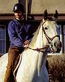 Nov 29, 1974 - At John and Marilyn's in Ipswich, Massachusetts.<br />Marilyn on her horse.