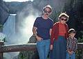 August 15, 1979 - Yellowstone National Park, Wyoming.<br />Ronnie, Baiba, Julian at Red Rock Point.