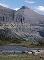 August 17, 1979 - Glacier National Park, Montana.<br />View from trail above Logan Pass.