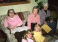 Feb. 21, 1981 - Gloucester, Massachusetts.<br />Juris' 38th birthday celebration.<br />Olga, Krista, Mirdza, Laila, and Edite.