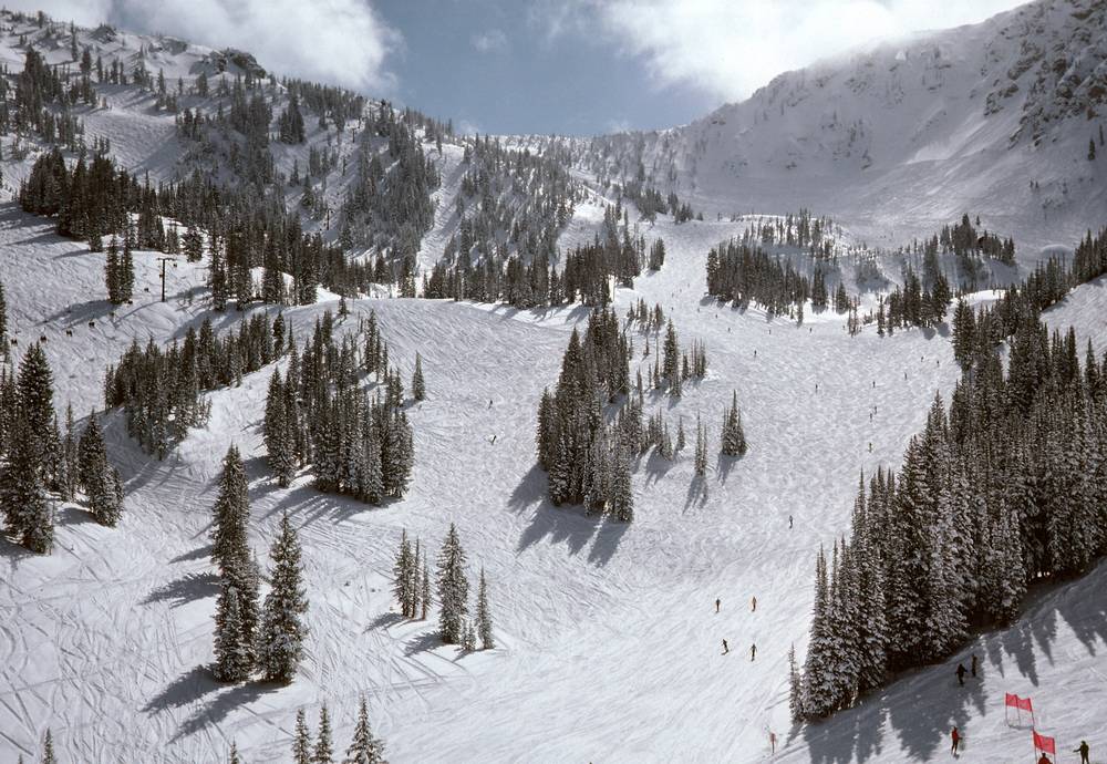 Feb. 27, 1981 - Alta, Utah.<br />The main bowl.