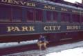 March 2, 1981 - Park City, Utah.<br />Dave and a new found friend.