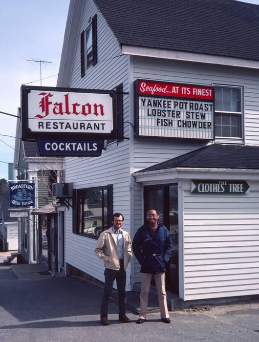 April 12, 1981 - Freeport, Maine.<br />Mike and Bill.