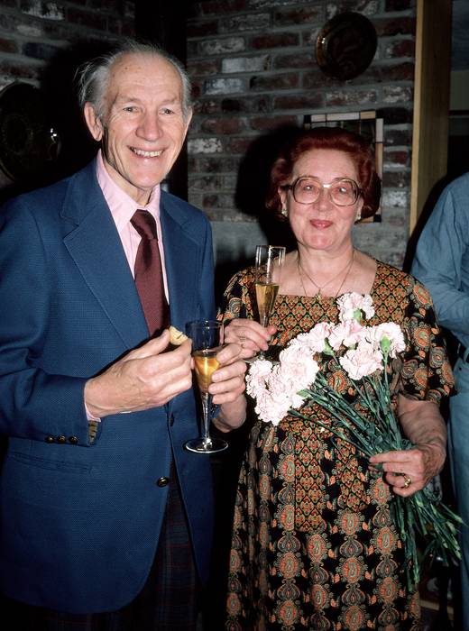 April 18, 1981 - At Velta's and Arnolds', Gloucester, Massachusetts.<br />Arnolds' 70th birthday celebration.<br />Arnolds and Velta.