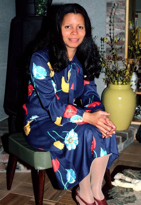 April 18, 1981 - At Velta's and Arnolds', Gloucester, Massachusetts.<br />Arnolds' 70th birthday celebration.<br />Nancy.