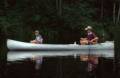July 18, 1981 - Connecticut River, Vermont side.<br />MV Bell Labs Outing Club canoeing trip.<br />Ralph and son.