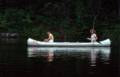 July 18, 1981 - Connecticut River, Vermont side.<br />MV Bell Labs Outing Club canoeing trip.<br />Richard and Susan.