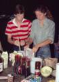 July 19, 1981 - Along and on the Connecticut River in Vermont.<br />MV Bell Labs Outing Club canoeing trip.<br />Chuck and Terry preparing breakfast.