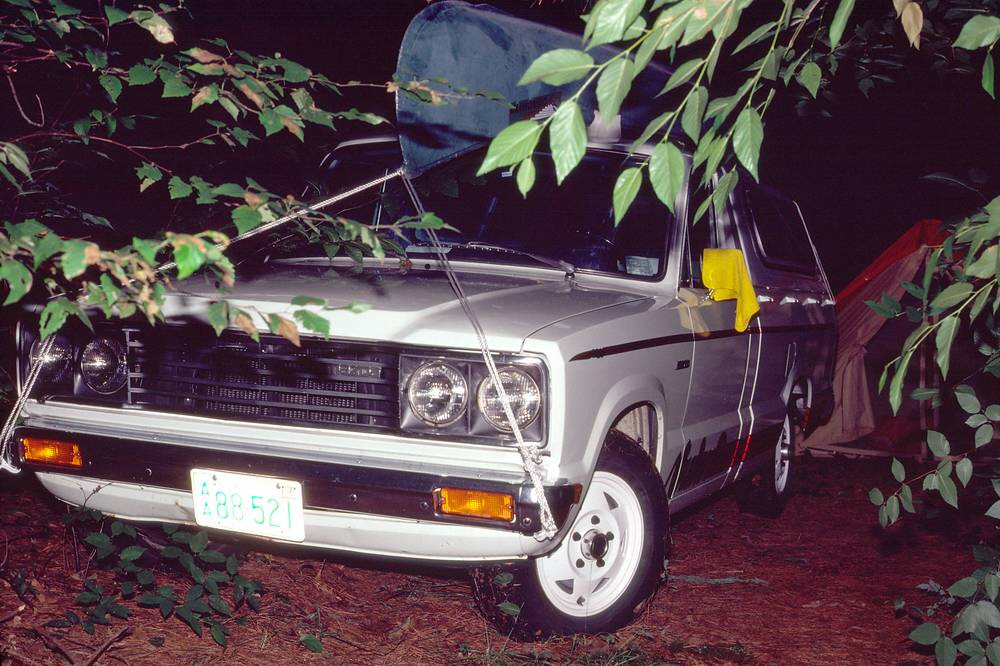 July 19, 1981 - Along and on the Connecticut River in Vermont.<br />MV Bell Labs Outing Club canoeing trip.<br />My pickup truck.