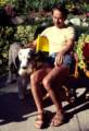 July 30, 1981 - Manchester by the Sea, Massachusetts.<br />Uldis' birthday celebration.<br />Ronnie with Sassy.