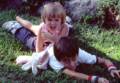 July 30, 1981 - Manchester by the Sea, Massachusetts.<br />Uldis' birthday celebration.<br />Tanya and Julian.