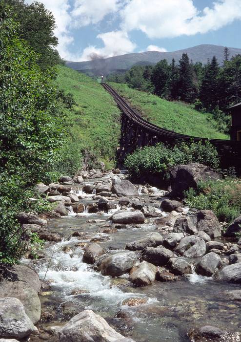 August 1, 1981 - Mt. Washington, White Mountains, New Hampshire.<br />Mt. Washington Rail Road.