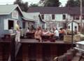 Aug. 22, 1981 - Freeport, Maine.<br />Oscar at the Harraseeket Lobster Company.
