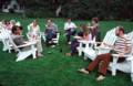 Sept. 6, 1981 - Vermont Bicycle Touring trip with based at Lyme Loch Inn, New Hampshire.<br />Sunday dinner at the Inn.<br />Buzzy and others.