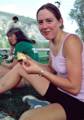 Sept. 7, 1981 - Vermont Bicycle Touring trip with based at Lyme Loch Inn, New Hampshire.<br />One of our trip leaders at lunch at Orford, New Hampshire.