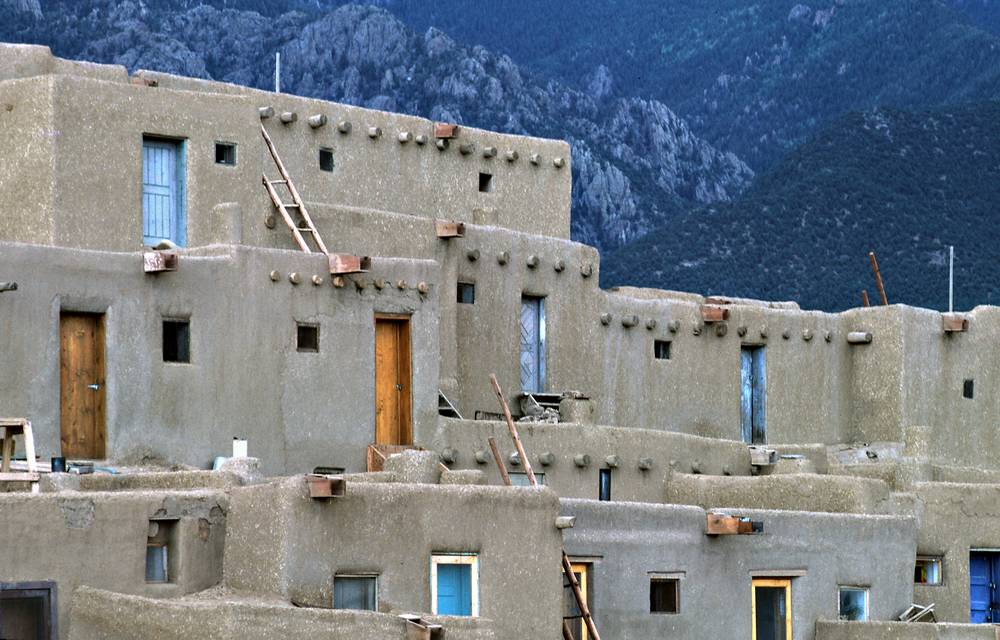Sept. 13, 1981 - Taos Pueblo, New Mexico.<br />Native american pueblo, dating back to the 900s.<br />The pueblo was first visited by Spaniards in 1540.