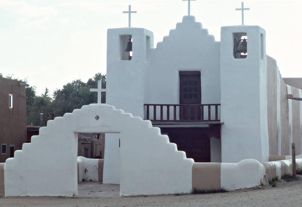 Sept. 13, 1981 - Taos Pueblo, New Mexico.<br />St. Jerome Church.