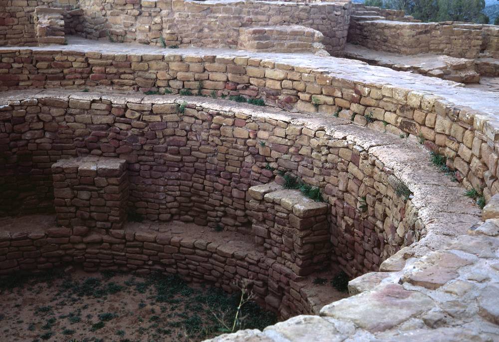 Sept. 14, 1981 - Mesa Verde National Park, Colorado.<br />Part of a roofless kiva.