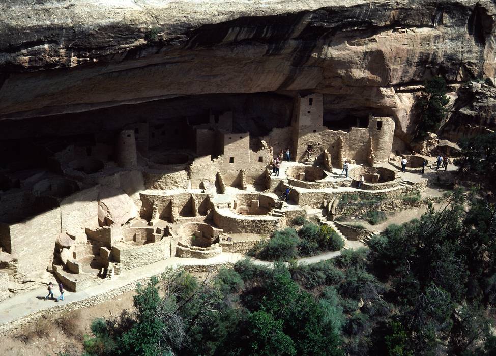 Sept. 15, 1981 - Mesa Verde National Park, Colorado.<br />40mm view of Cliff Palace.