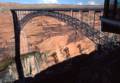 Sept. 16, 1981 - At Glen Canyon Dam, Page, Arizona.<br />US-89 bridge over the Colorado River.