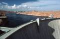 Sept. 16, 1981 - At Glen Canyon Dam, Page, Arizona.<br />Lake Powell behing the dam.