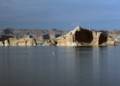 Sept. 16, 1981 - Wahweep, Arizona.<br />Castle Butte across this arm of Lake Powell.