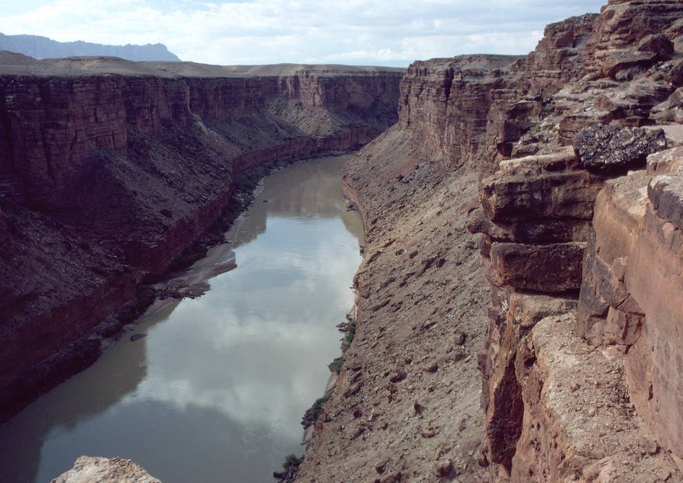 Sept. 17, 1981 - At bridge over Marble Canyon, Arizona.<br />The Colorade river, looking south (downstream).